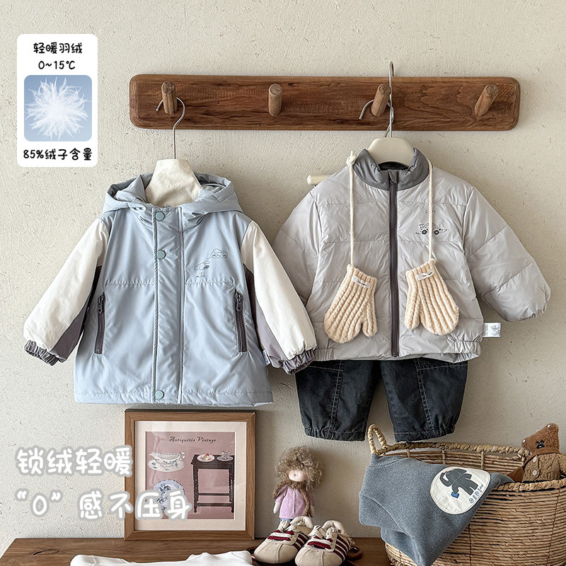 男宝三合一羽绒连帽冲锋衣冬新款