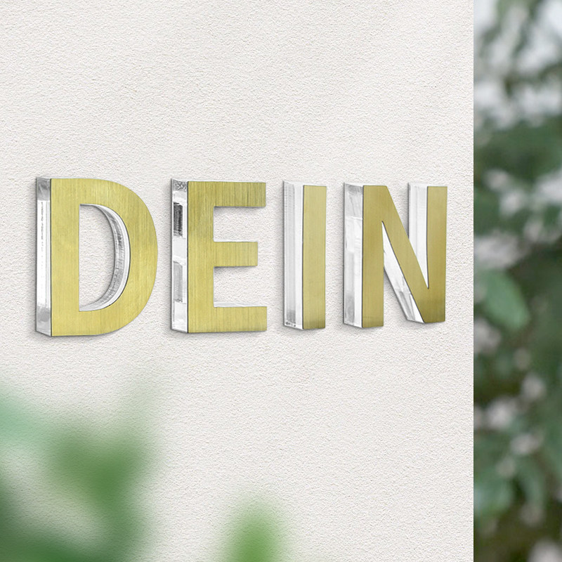 不锈钢金属面板亚克力水晶字3d立体透明广告字公司logo定制店铺名称