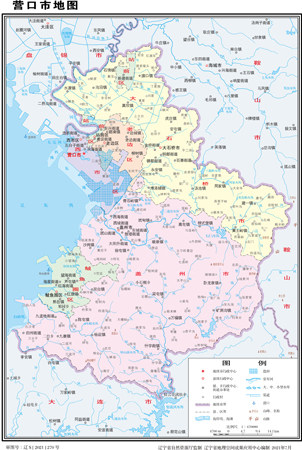 营口市地图水系河流湖泊交通行政区划旅游铁路地形卫星流域地势公