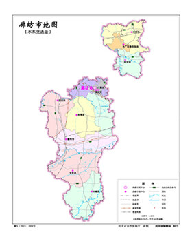 廊坊市3地图行政区划水系河流湖泊交通地形铁路卫星流域打印定制