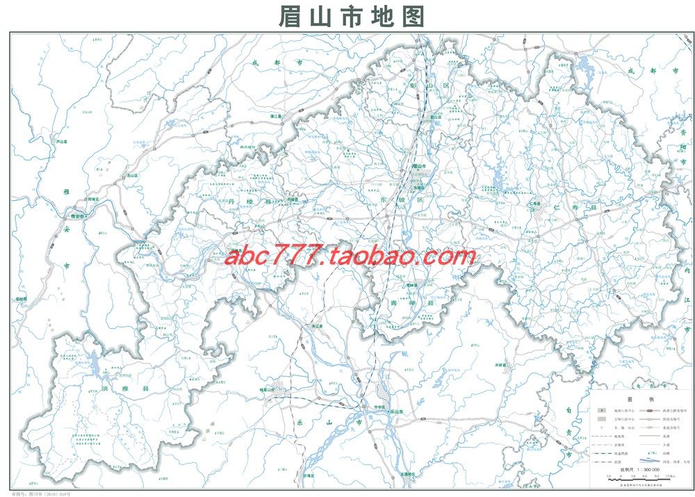 四川省眉山市地图政区图交通图河流水系图旅游地形卫星地势