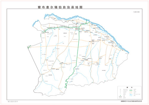 察布查尔锡伯自治县2地图水系河流湖泊交通行政区划旅游铁路地形