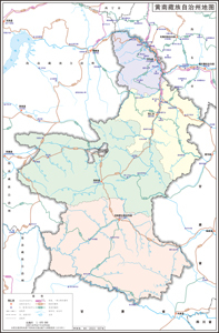 青海省黄南藏族自治州地图政区水系湖泊交通公路卫星地形地势打印