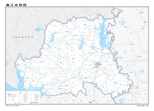 廉江市地图交通水系地形河流行政区划湖泊景区山峰铁路县乡村界线
