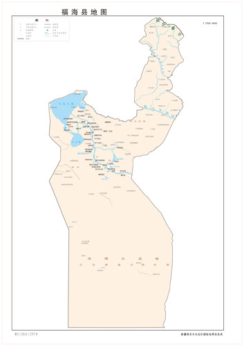 福海县地图水系河流湖泊交通行政区划旅游铁路地形卫星地势山峰村