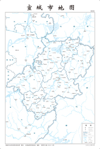 宣城市4地图定制行政区划水系交通地形卫星流域小区村界打印旅游