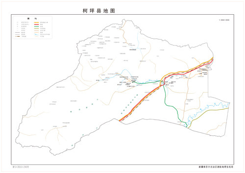 柯坪县地图水系河流湖泊交通行政区划旅游铁路地形卫星地势山峰村