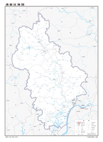 清新区地图交通水系地形河流行政区划湖泊景区山峰铁路县乡村界线