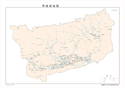 拜城县地图水系河流湖泊交通行政区划旅游铁路地形卫星地势山峰村