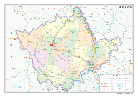 海原县地图水系河流湖泊交通行政区划旅游铁路地形卫星流域乡镇村