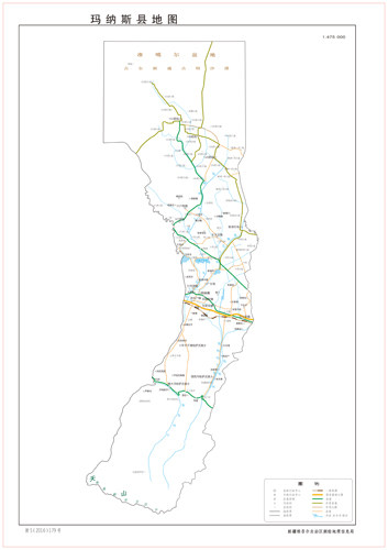 玛纳斯县2地图水系河流湖泊交通行政区划旅游铁路地形卫星地势山