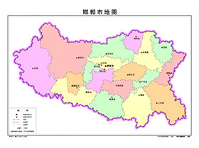 邯郸市地图行政区划水系河流湖泊交通地形铁路卫星流域打印定制
