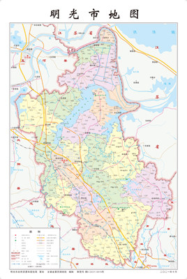 滁州市明光市地图行政区划水系河流湖泊交通铁路地形卫星流域打印
