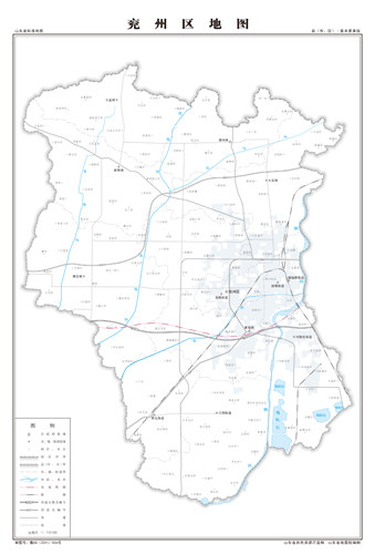 兖州区地图交通水系地形河流行政区划湖泊旅游铁路山峰卫星村界乡
