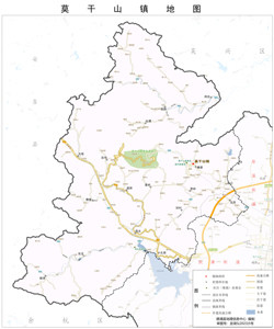 莫干山镇地图行政区划水系交通地形卫星流域地貎打印定制乡镇村