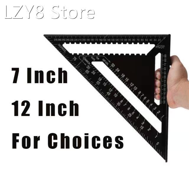 7 12 inch angle ruler metric imperial aluminum alloy triang