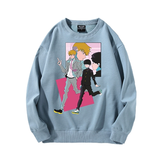 灵能百分百路人影山茂夫联名圆领卫衣周边宽松衣服男女秋冬长袖潮