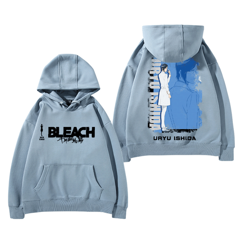 死神千年血战篇动漫周边连帽卫衣黑崎一护露琪亚二次元宽松上衣服