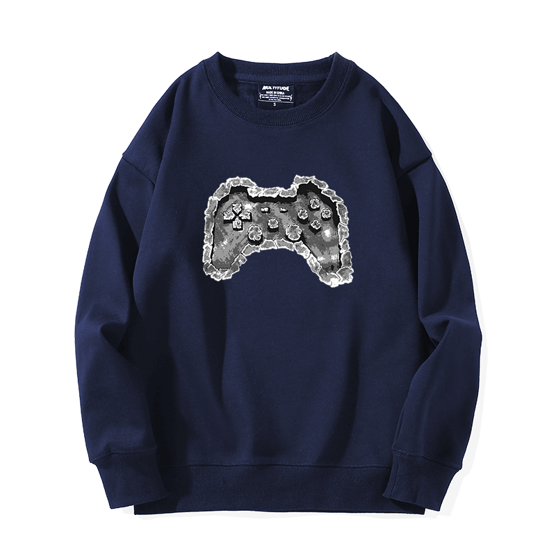 playstation索尼PS游戏机ps4周边圆领卫衣男女宽松长袖情侣装外套