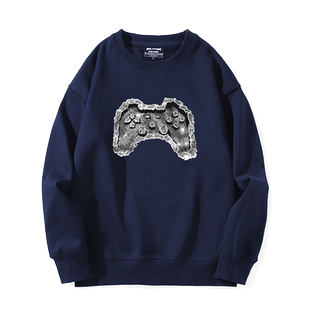 playstation索尼PS游戏机ps4周边圆领卫衣男女宽松长袖情侣装外套