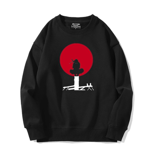 爆炸头武士AFRO SAMURAI联名卫衣男圆领日系潮牌动漫春秋加绒上衣