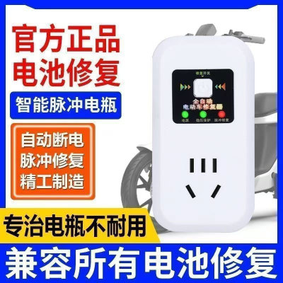 电动车电瓶脉冲修复器激活电瓶充电自动断电插座48V60V72V96V通用