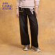 洲升 复古直筒长裤 CHAU.RISING2025秋冬新款 费尔岛羊毛拼牛仔长裤
