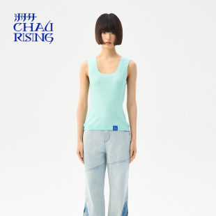 logo吊带打底内搭羊毛针织背心 女美式 洲升 CHAU.RISING春夏新款