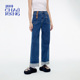 翻边显瘦休闲直筒阔腿牛仔长裤 洲升 CHAU.RISING秋冬新款
