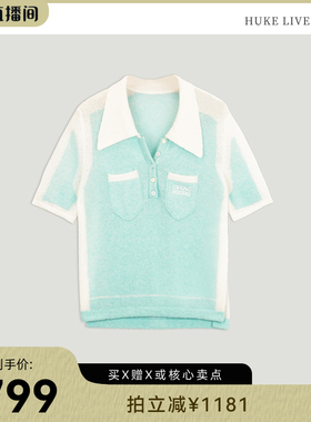 洲升/CHAU.RISING春夏新款休闲短袖针织衫女羊绒半袖