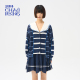洲升 外套 条纹针织开衫 CHAU.RISING春夏新款 女海军领初春薄款