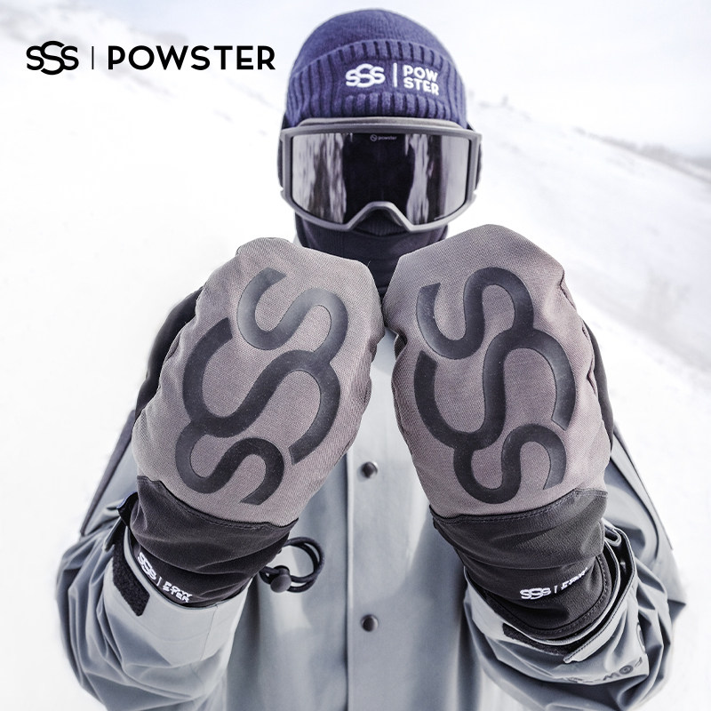 Powster山斯系列滑雪手套冬季 户外运动考杜拉耐磨防水保暖手套