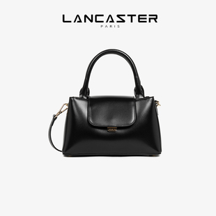 SuaveEvenly系列光面剖层牛皮翻盖手提包小号 Lancaster兰卡斯特