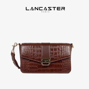 ExoValor系列双面牛皮鳄鱼纹翻盖邮差包大号 Lancaster兰卡斯特