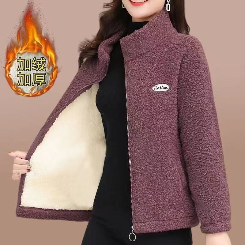 加绒加厚棉衣女宽松保暖外套