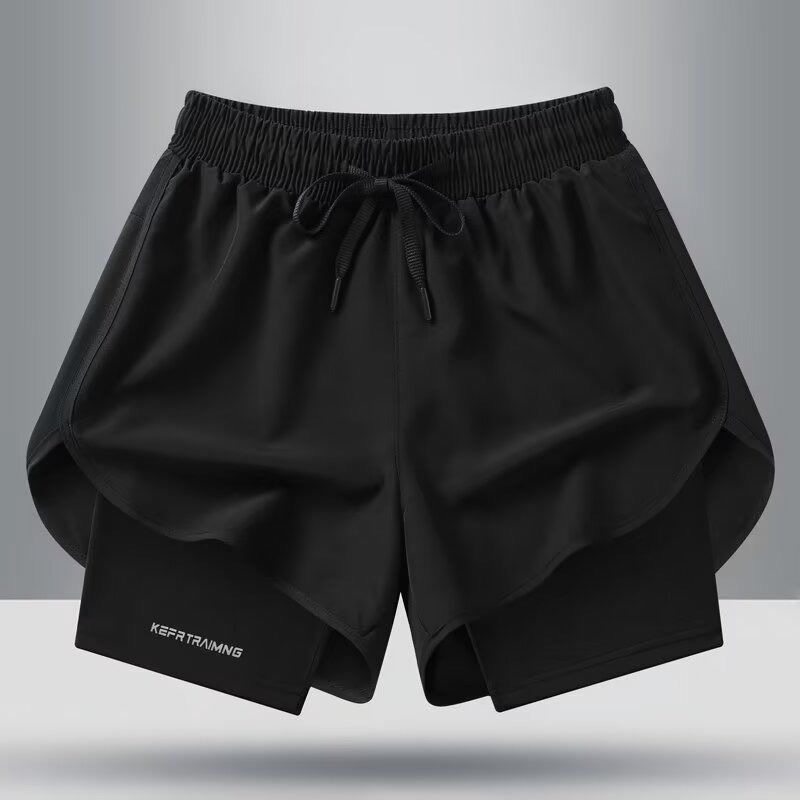 三分跑步裤子防走光游泳裤男女运动双层防尴尬速干短裤泳衣沙滩裤,女装/女士精品,休闲裤,淘宝优惠券,粉丝福利购,淘宝优惠卷