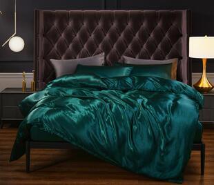 quilt cover pillowcase 3 sets 仿真丝床上用品被套枕套三件套
