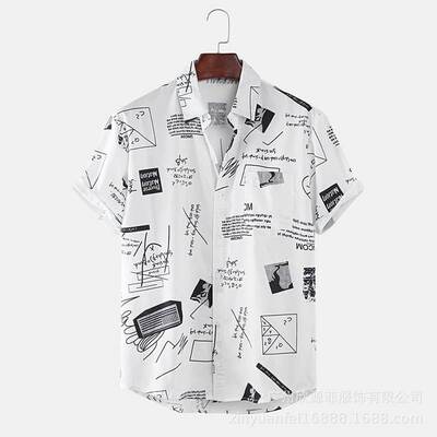 Men Hawaiian Shirt Beach 2021 Man Shirts Streetwear Blouse