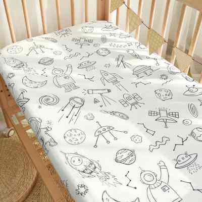 婴儿床笠纯棉新生儿童床垫罩保护套幼儿园宝宝可定制床单四季通用