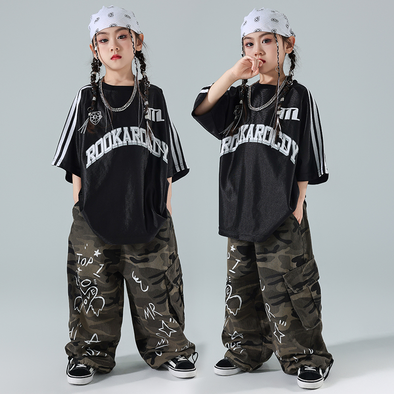 乐咪酷男女童嘻哈街舞炸街演出服