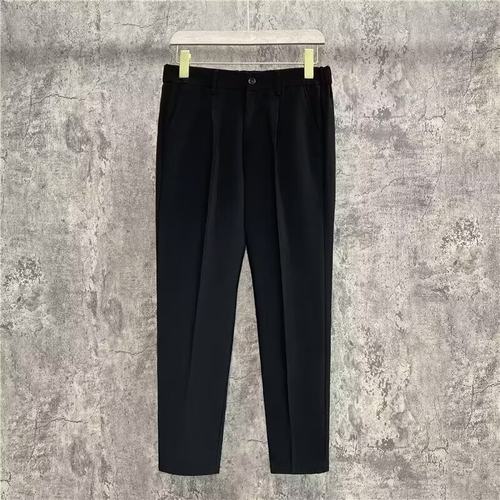 春夏季免烫修身小脚西裤