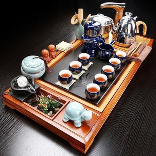 茶具茶台一整套带烧水整套功夫茶具套装实木茶盘家用全自动流水茶