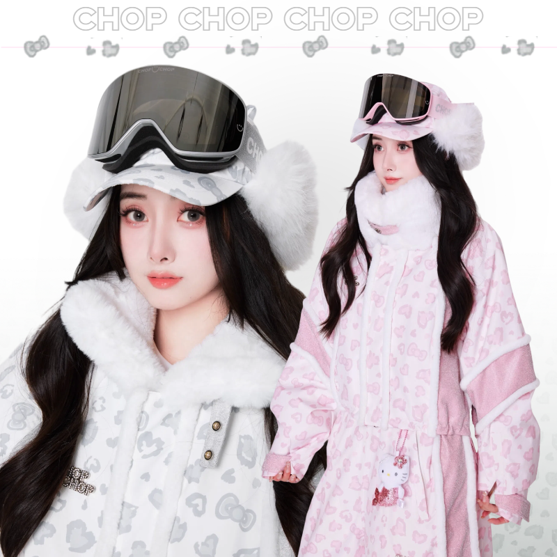 CHOPCHOP26雪季新品【豹豹猫猫】加绒保暖防水防风3L滑雪服男女