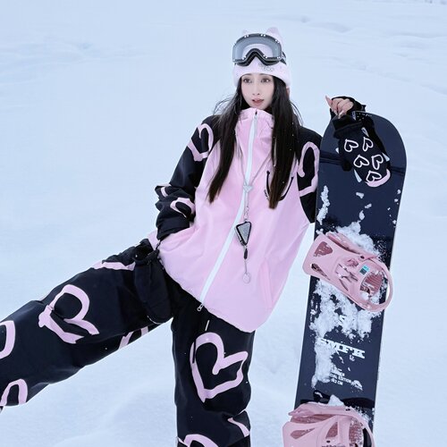 CHOP CHOP新品【BLACK PINK】3L防水滑雪服套装全压胶加绒男女款