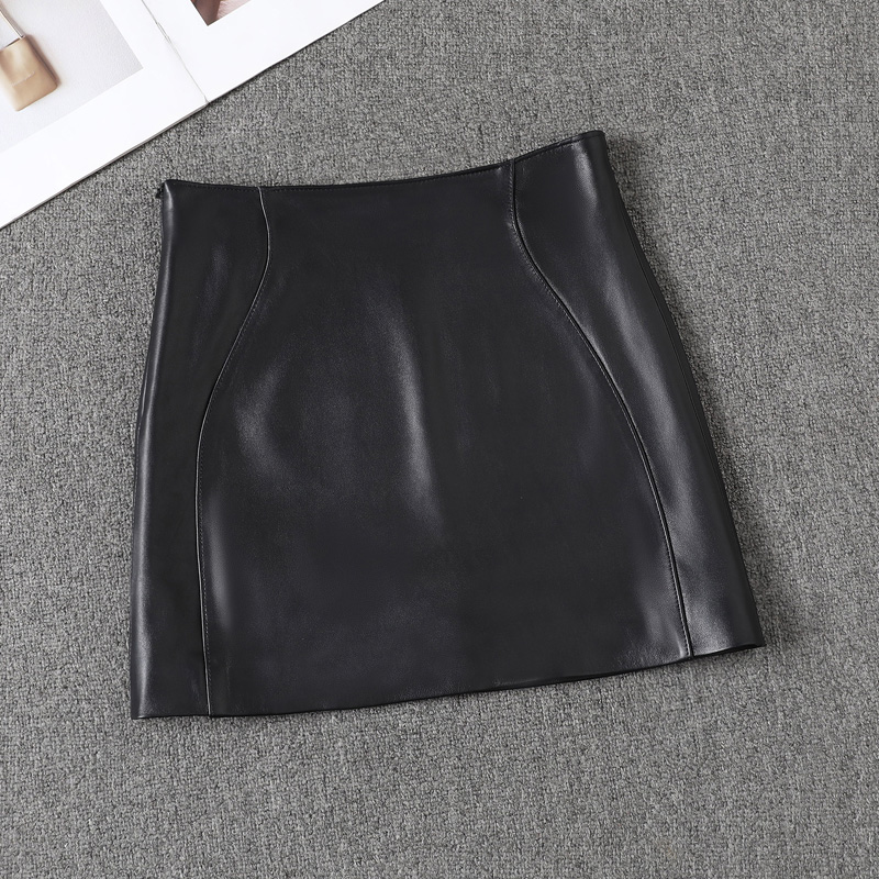 黑色PU皮半身裙女辣妹显瘦短裙子
