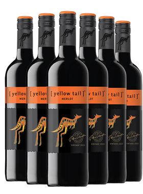 黄尾袋鼠世界系列梅洛红葡萄酒YellowTail加本力苏维翁智利洋酒