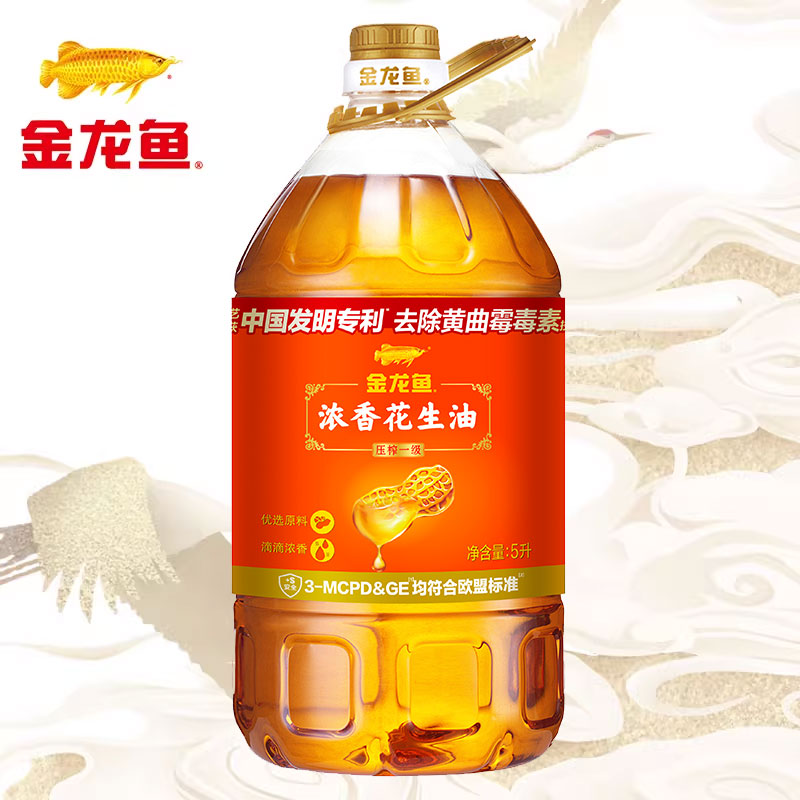 金龙鱼压榨一级浓香花生油5L