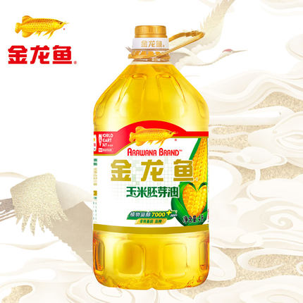 金龙鱼非转基因玉米胚芽油4l桶装家用蛋糕烘焙压榨玉米油食用油