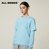 字母刺绣长袖 ALL T恤 设计感休闲 两件叠穿式 BEINGS2026SS春季 新品