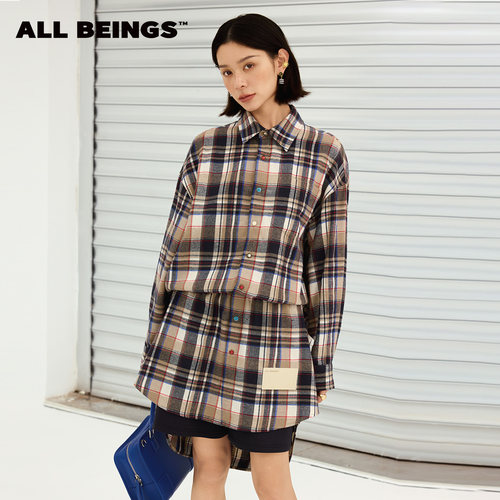 ALLBEINGS法兰绒格纹连体裙裤